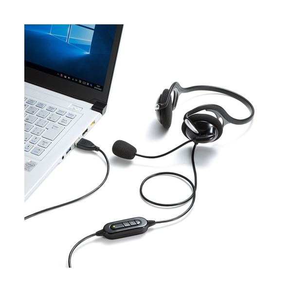 (5個セット) サンワサプライ USBヘッドセット MM-HSU05BKX5