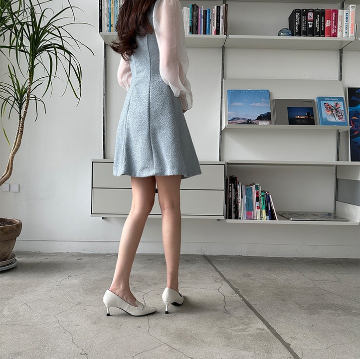 ローファー パンプス 天然牛革 プレーン ポインテッドトゥ レディース 黒 ベージュ 白