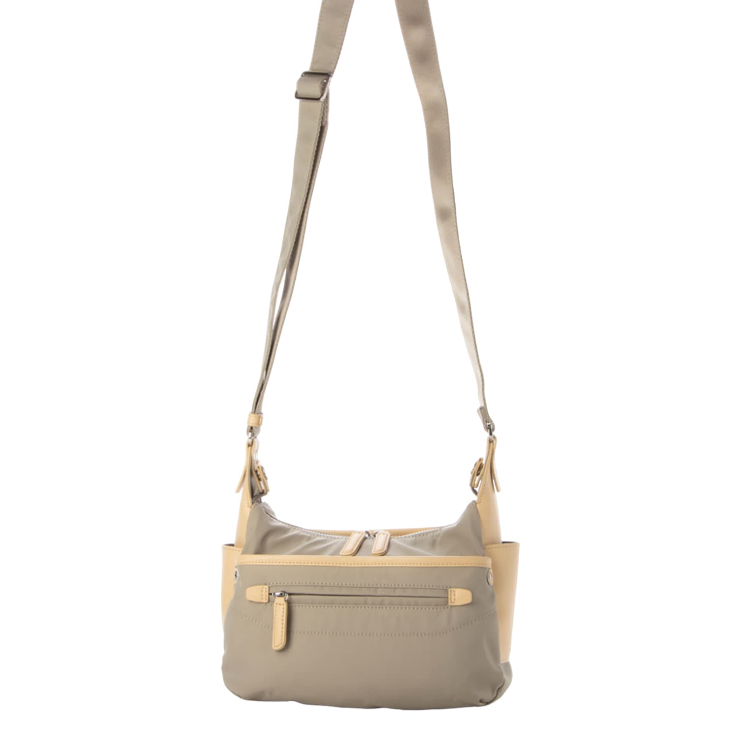 ショルダーバッグ レディース 斜めがけ ナイロンタフタ リサイクルレザー デイリーポシェット 20-027-01 ショルダーバッグ レディース 斜めがけ ナイロンタフタ リサイクルレザー デイリーポシェット 20-027-01