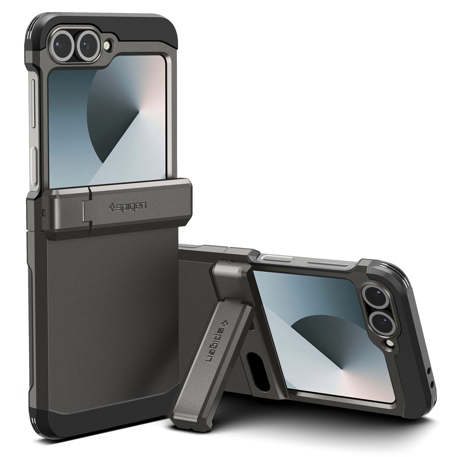Spigen Galaxy Z Flip 6 ケース スタンド付き 強力保護 ヒンジ保護 背面保護 全面保護 耐衝撃 ワイヤレス充電対応 ギャラクシー Z フリップ 6 タフ・アーマー ACS0836