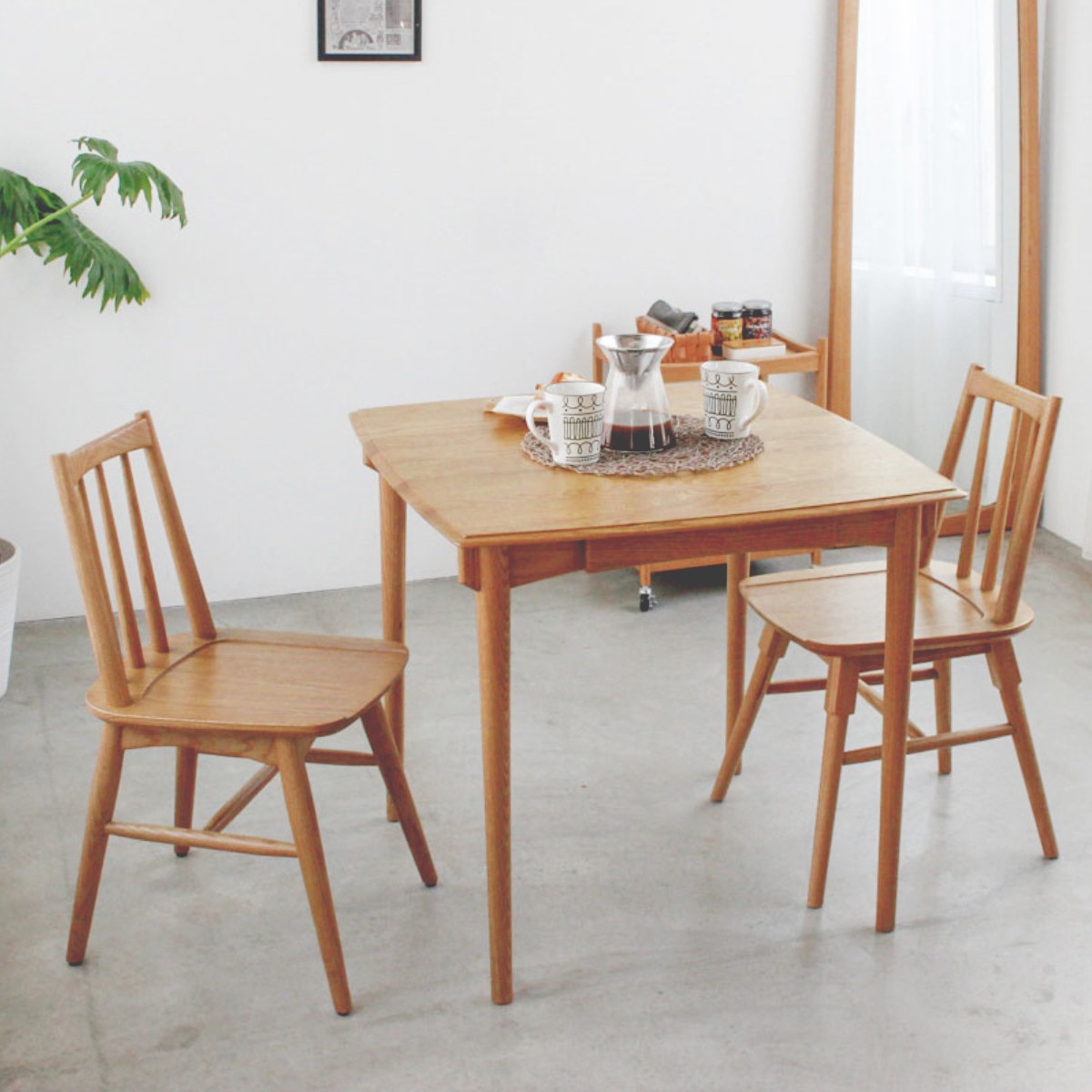 ダイニングチェア 座面高42.5cm ウィンザー調 Herit 食卓椅子 チェア チェアー イス 椅子 いす ダイニング 木製 天然木 オーク 肘なし アームレス 完成品 食卓 リビング