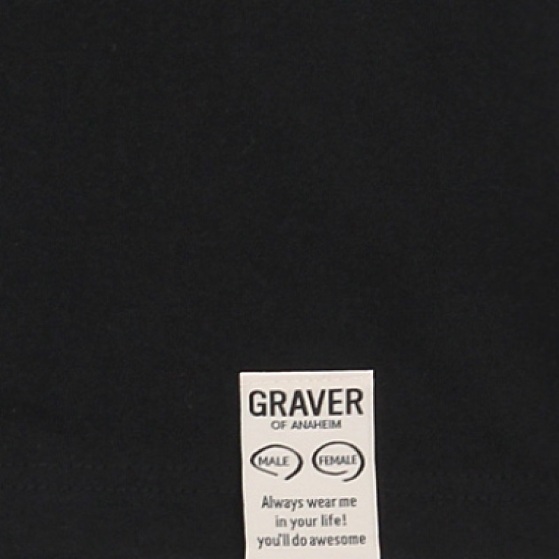 GRAVERスプレースモール描画スマイル半袖ホワイトグリーンロゴ