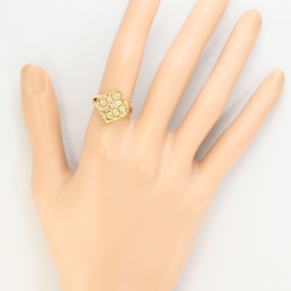 K18 18金 YG リング 指輪 11.5号 ブラウンダイヤ 0.50 ジュエリー 中古 K18 18金 YG リング 指輪 11.5号 ブラウンダイヤ 0.50 ジュエリー 中古