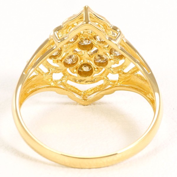 K18 18金 YG リング 指輪 11.5号 ブラウンダイヤ 0.50 ジュエリー 中古 K18 18金 YG リング 指輪 11.5号 ブラウンダイヤ 0.50 ジュエリー 中古