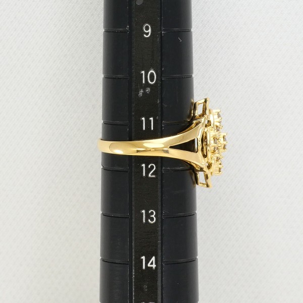 K18 18金 YG リング 指輪 11.5号 ブラウンダイヤ 0.50 ジュエリー 中古 K18 18金 YG リング 指輪 11.5号 ブラウンダイヤ 0.50 ジュエリー 中古
