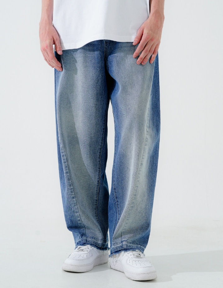 【WV PROJECT】23SS★ Press Curved Denim Pants WV PROJECT] Press Curved Denim Pants デニム・ジーンズ
