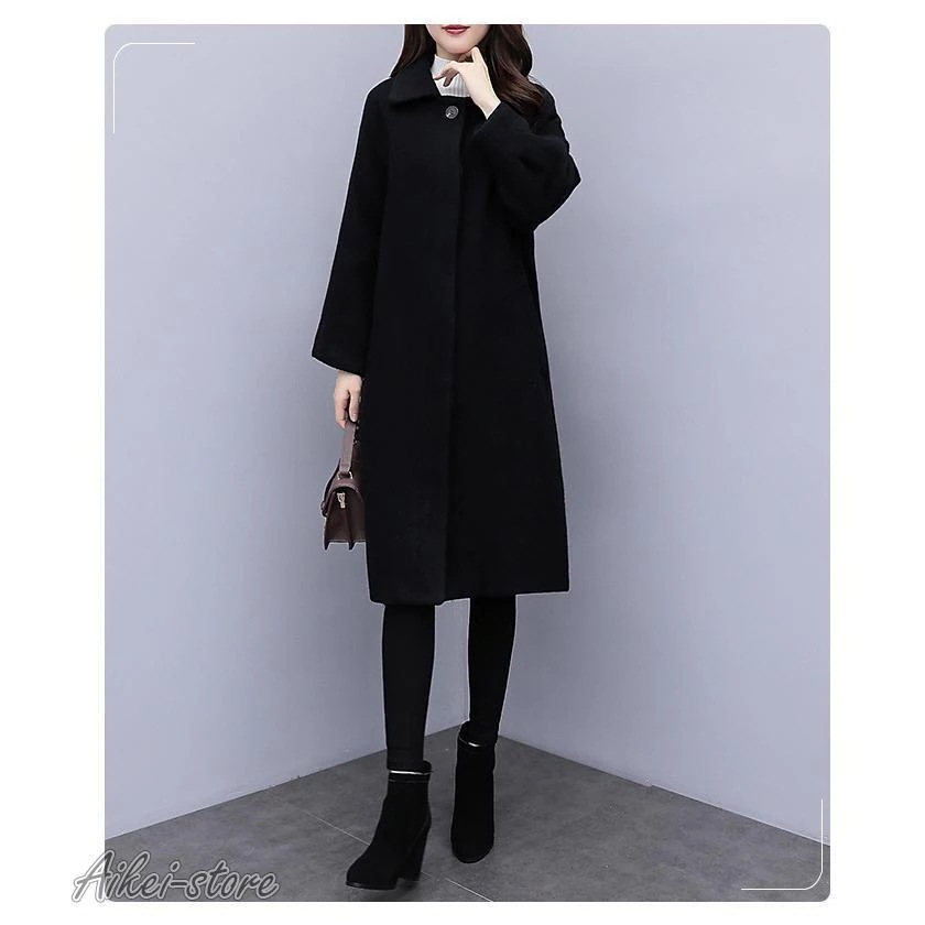 チェスターコート レディース 秋冬 40代 チェスターコート 黒 ロング丈ラシャコート 厚手オーバー ゆったりアウター 通勤 着痩せ オシャレ 韓国風 大人