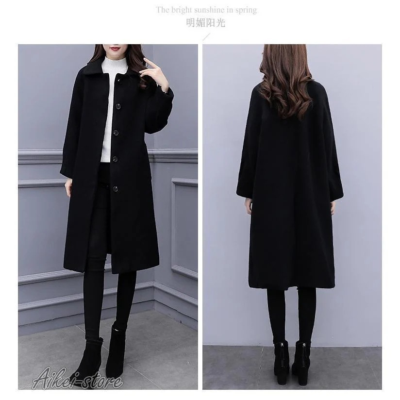 チェスターコート レディース 秋冬 40代 チェスターコート 黒 ロング丈ラシャコート 厚手オーバー ゆったりアウター 通勤 着痩せ オシャレ 韓国風 大人