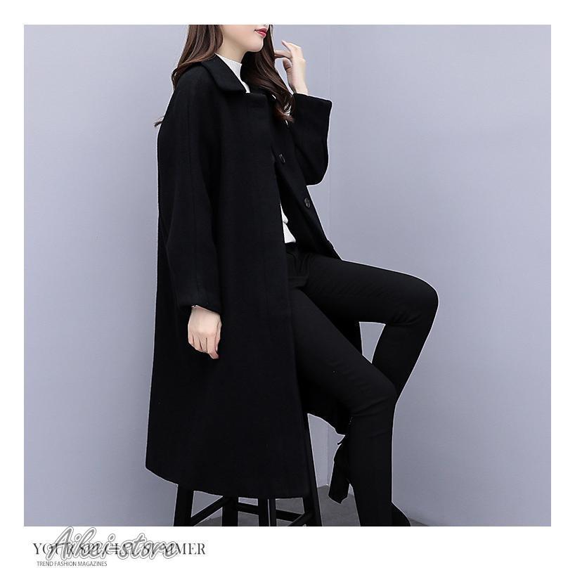 チェスターコート レディース 秋冬 40代 チェスターコート 黒 ロング丈ラシャコート 厚手オーバー ゆったりアウター 通勤 着痩せ オシャレ 韓国風 大人