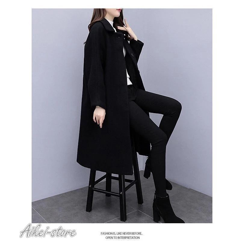 チェスターコート レディース 秋冬 40代 チェスターコート 黒 ロング丈ラシャコート 厚手オーバー ゆったりアウター 通勤 着痩せ オシャレ 韓国風 大人