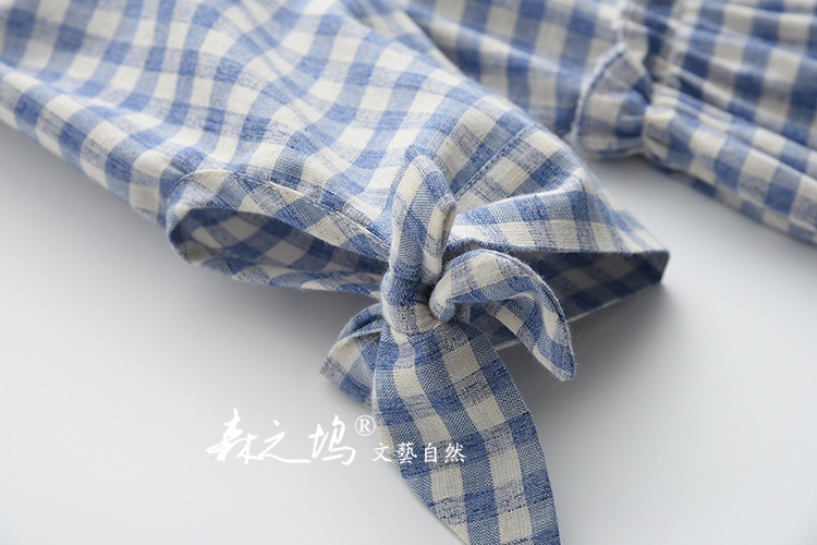 1005.シンプルチェック柄ワンピース(ピンク) 1005.シンプルチェック柄ワンピース(ピンク)