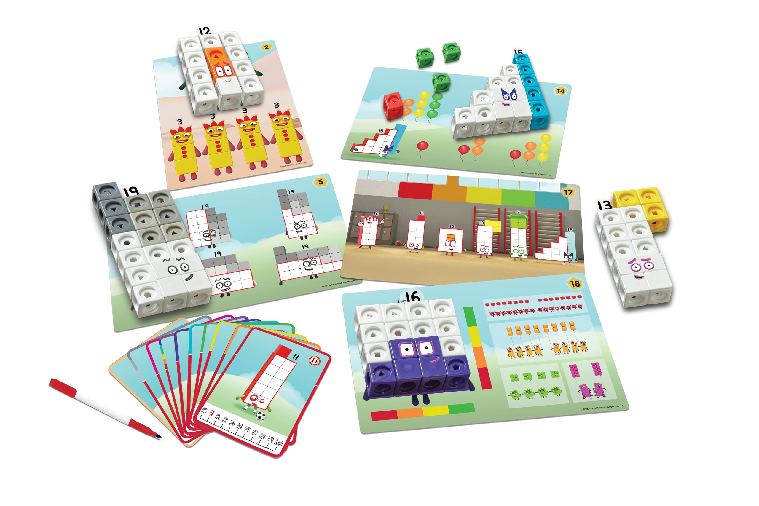 Numberblocks MathLink Cubes ナンバーブロックス 11-20 キューブ 155個入り アクティビティセット 算数おもちゃ 正規品 94477