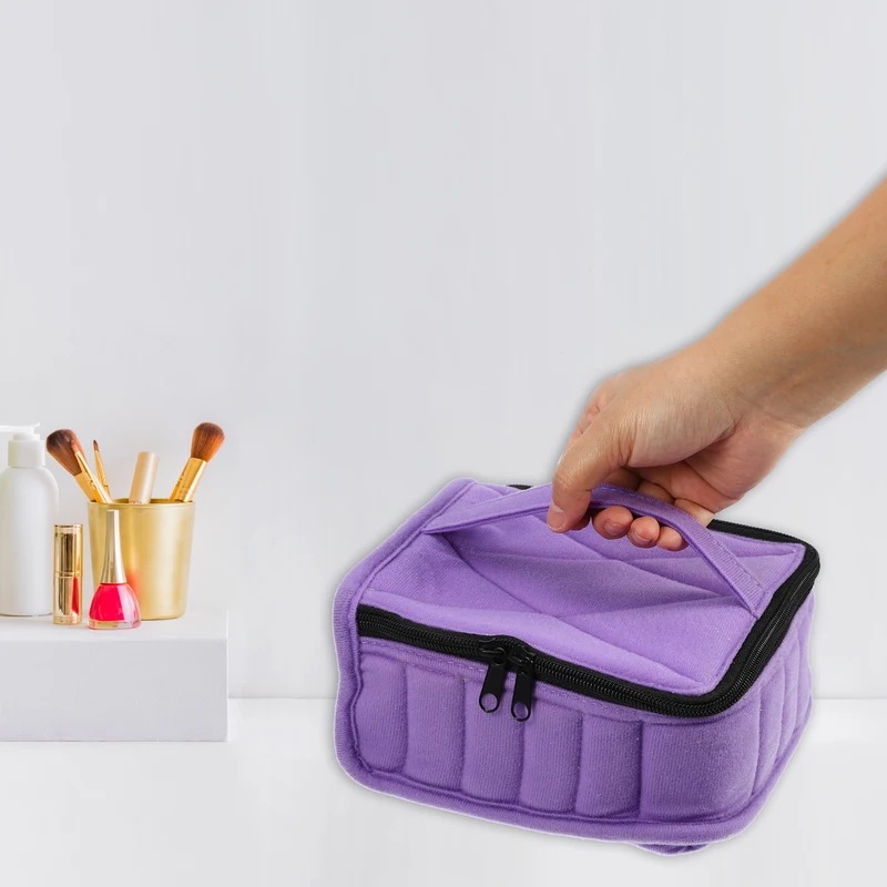 VOcoste-キャリングケース30本,ポータブルトラベル,ダブルレイヤー,マニキュアケース,化粧品収納,オーガナイザーケース