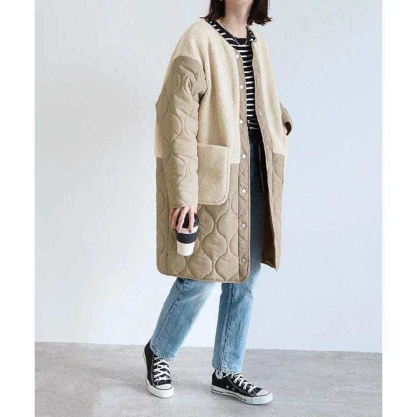 コート レディース 秋冬 ボア キルティング 切り替え ノーカラー ボア コート キルティング コート スエードコート ボア アウター ふわふわ もこもこ 冬 秋 ビッ コート レディース 秋冬 ボア キルティング 切り替え ノーカラー ボア コート キルティング コート スエードコート ボア アウター ふわふわ もこもこ 冬 秋 ビッ