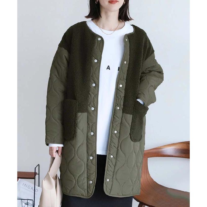 コート レディース 秋冬 ボア キルティング 切り替え ノーカラー ボア コート キルティング コート スエードコート ボア アウター ふわふわ もこもこ 冬 秋 ビッ コート レディース 秋冬 ボア キルティング 切り替え ノーカラー ボア コート キルティング コート スエードコート ボア アウター ふわふわ もこもこ 冬 秋 ビッ