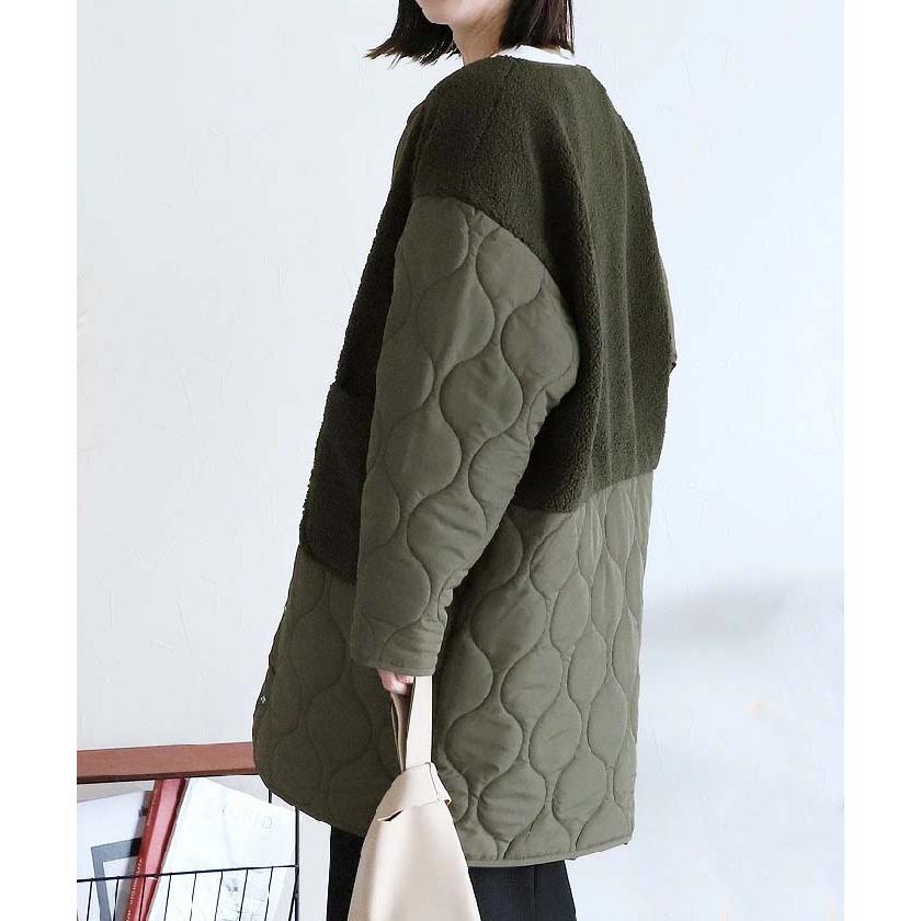 コート レディース 秋冬 ボア キルティング 切り替え ノーカラー ボア コート キルティング コート スエードコート ボア アウター ふわふわ もこもこ 冬 秋 ビッ コート レディース 秋冬 ボア キルティング 切り替え ノーカラー ボア コート キルティング コート スエードコート ボア アウター ふわふわ もこもこ 冬 秋 ビッ