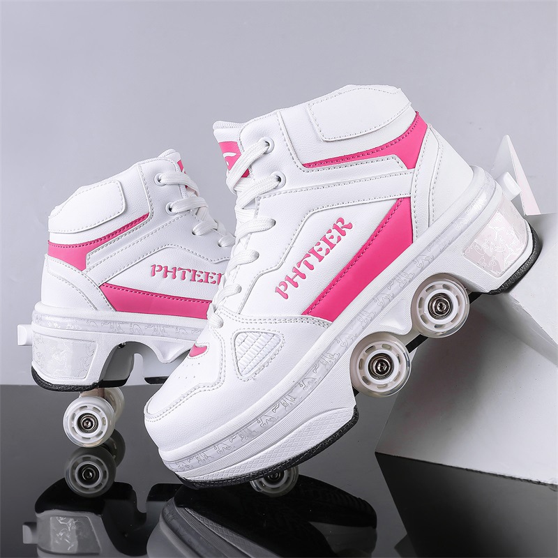 (34-40)子供青少年男女変形靴四輪両用ローラースケート二列暴走靴ローラースケートスケート (34-40)子供青少年男女変形靴四輪両用ローラースケート二列暴走靴ローラースケートスケート