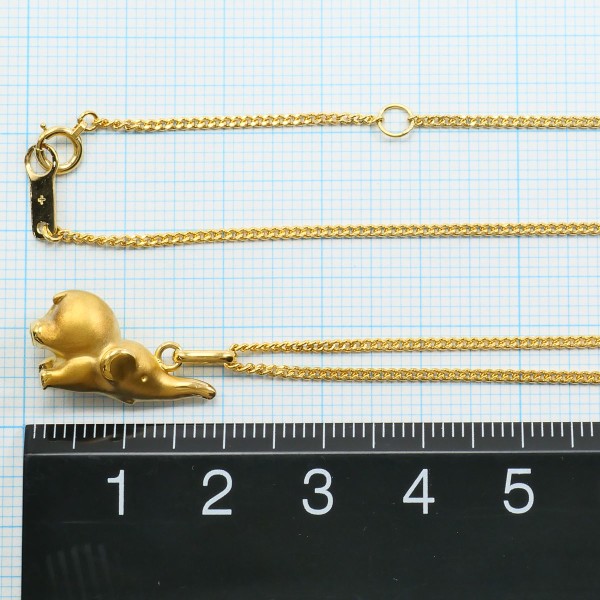 K18 18金 YG イエローゴールド ネックレス 総重量約3.9g 約40cm ジュエリー 中古 K18 18金 YG イエローゴールド ネックレス 総重量約3.9g 約40cm ジュエリー 中古