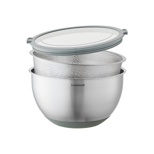 3in1/ステンレス/ミキシングボウル/24cm/野菜/バスケット