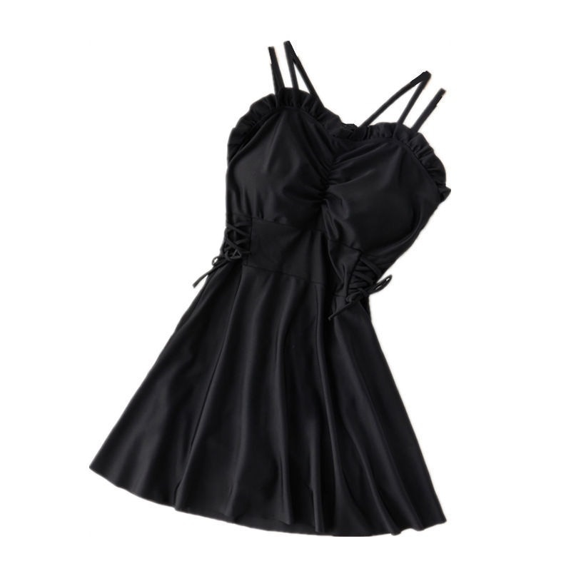 2025水着レディーススカートスタイル保守的な腹カバー痩身韓国インスタイル温泉水着