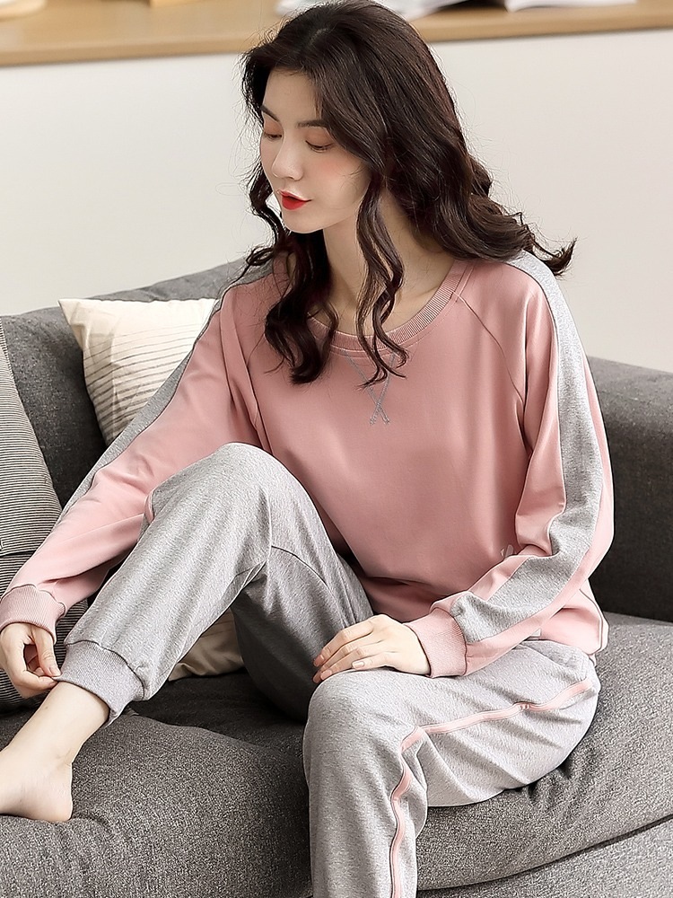 激安商品 ルームウェア 部屋着 ワンポイント ラウンドネック 薄手 トレーナー レディース セットアップ パジャマ サイズ Xl Comptonmarbling Co Uk