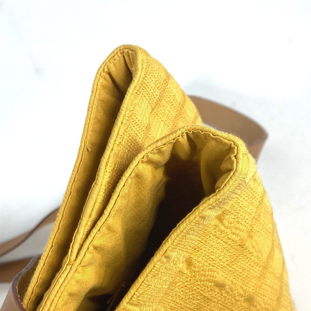 ショルダーバッグ アメダバカバドゥポッシュ カバン 肩掛け トートバッグ キャンバス/レザー イエロー ショルダーバッグ アメダバカバドゥポッシュ カバン 肩掛け トートバッグ キャンバス/レザー イエロー