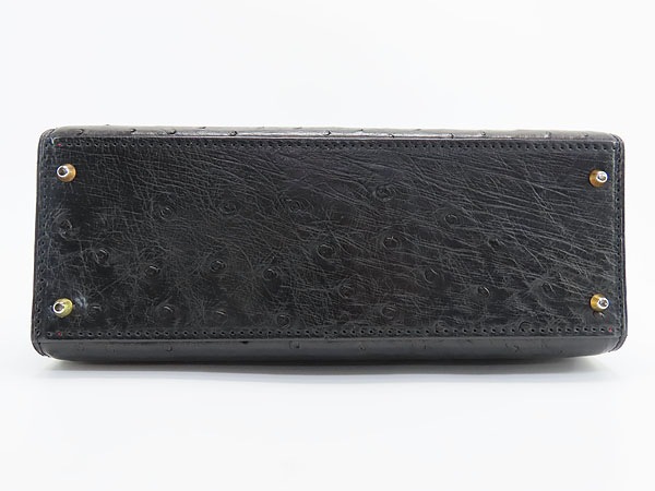 激レア美品セリーヌヴィンテージサークルロゴオーストリッチ2WAYハンドバッグショルダーバッグブラックゴールド金具 激レア美品セリーヌヴィンテージサークルロゴオーストリッチ2WAYハンドバッグショルダーバッグブラックゴールド金具