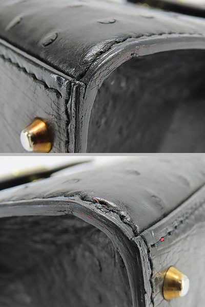 激レア美品セリーヌヴィンテージサークルロゴオーストリッチ2WAYハンドバッグショルダーバッグブラックゴールド金具 激レア美品セリーヌヴィンテージサークルロゴオーストリッチ2WAYハンドバッグショルダーバッグブラックゴールド金具