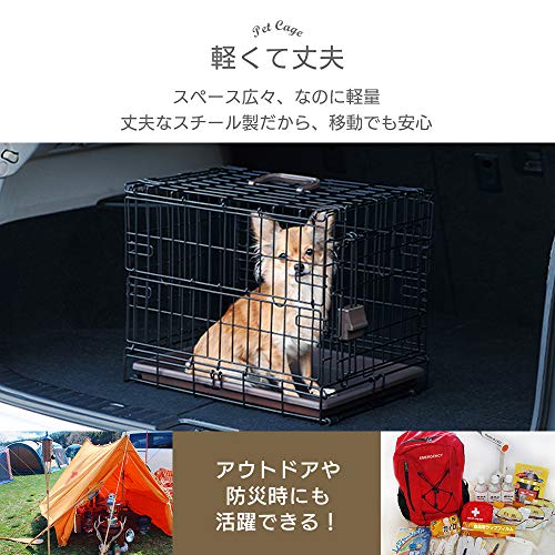 アイリスオーヤマ 犬 猫 ケージ 折りたたみ アイアンブラック 超小型犬・猫用 幅34×奥行47×高さ38.5cm アイリスオーヤマ 犬 猫 ケージ 折りたたみ アイアンブラック 超小型犬・猫用 幅34×奥行47×高さ38.5cm