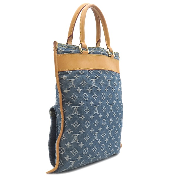 ルイヴィトン LOUIS VUITTON トートバッグ フラットショッパー モノグラムデニム モノグラムデニム ゴールド金具 ハンドバッグ 青 M95018 AS0093【中古】 ルイヴィトン LOUIS VUITTON トートバッグ フラットショッパー モノグラムデニム モノグラムデニム ゴールド金具 ハンドバッグ 青 M95018 AS0093【中古】