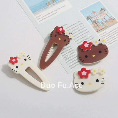 日焼けキティ ひまわり ヘアクリップ スリムヘアクリップ サンリオ 日焼けキティの商品ページ｜卸