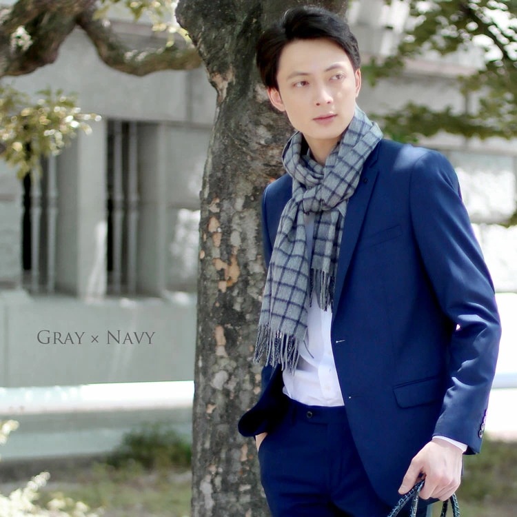 カシミヤマフラーチェック柄 ネコポス対応 カシミヤマフラーチェック柄 ネコポス対応