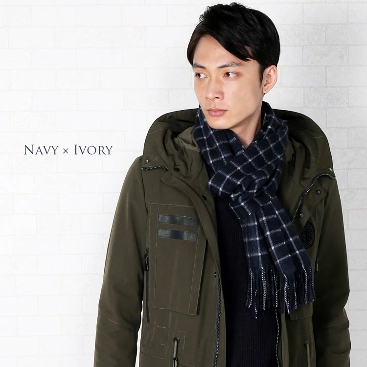 カシミヤマフラーチェック柄 ネコポス対応 カシミヤマフラーチェック柄 ネコポス対応