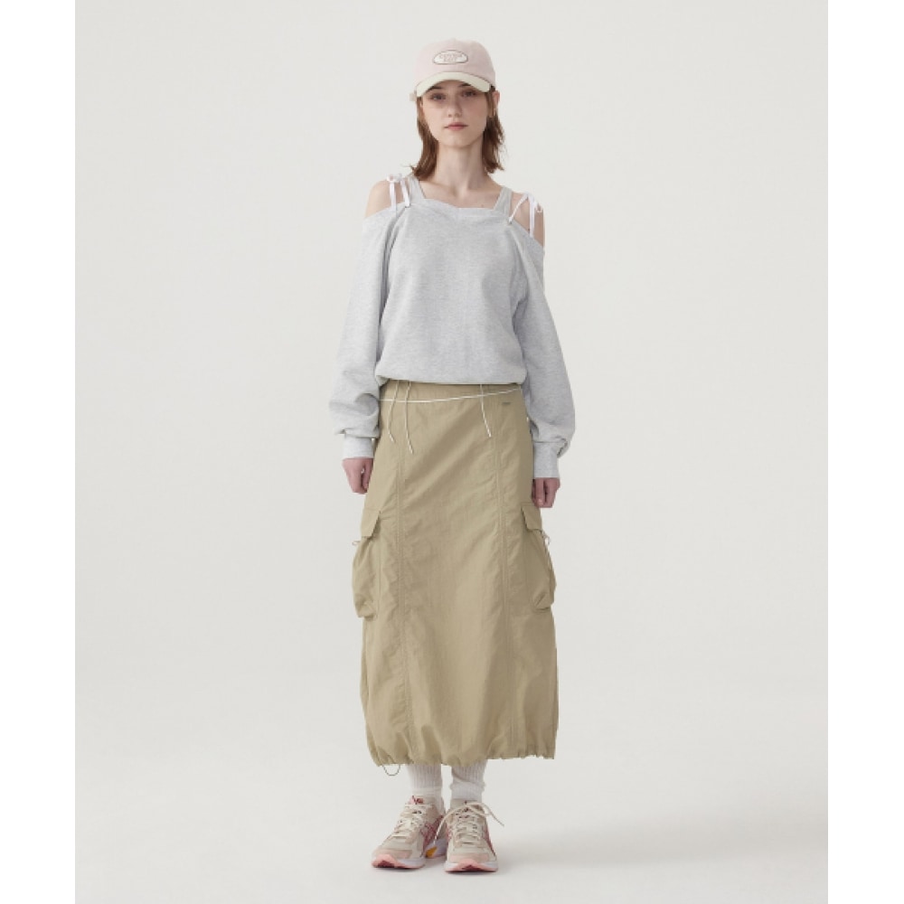 COVERNAT ウーマン オフショルダー トレーナー オートミール