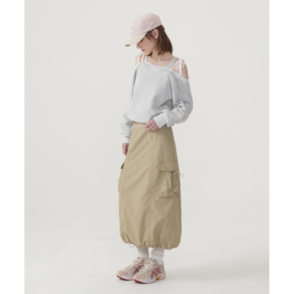 COVERNAT ウーマン オフショルダー トレーナー オートミール