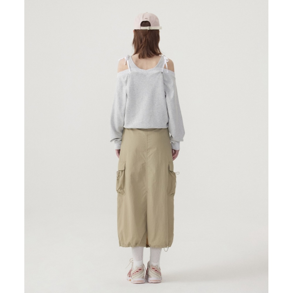 COVERNAT ウーマン オフショルダー トレーナー オートミール