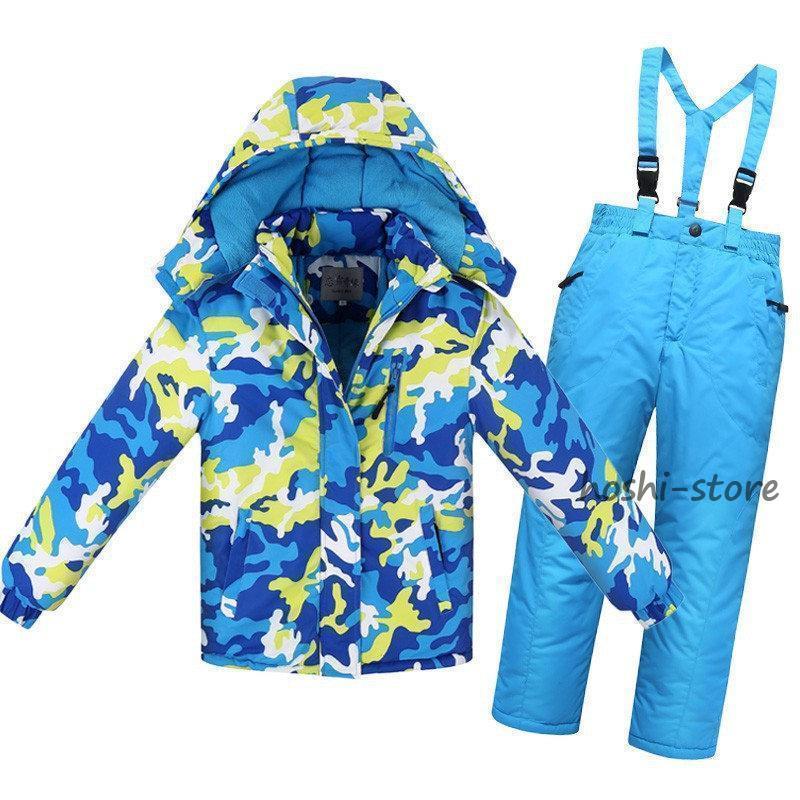 スノーボードウェア スキーウェア キッズ 子供 上下セット サロペット スノボー スキー パンツ 可愛い 子供服 撥水 防風 防寒 厚手 雪遊び