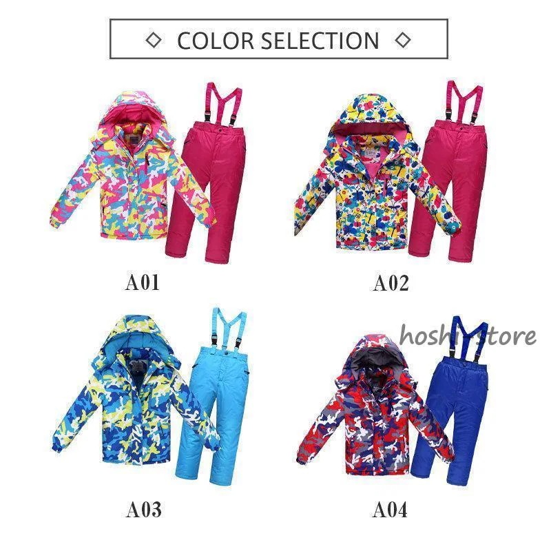 スノーボードウェア スキーウェア キッズ 子供 上下セット サロペット スノボー スキー パンツ 可愛い 子供服 撥水 防風 防寒 厚手 雪遊び