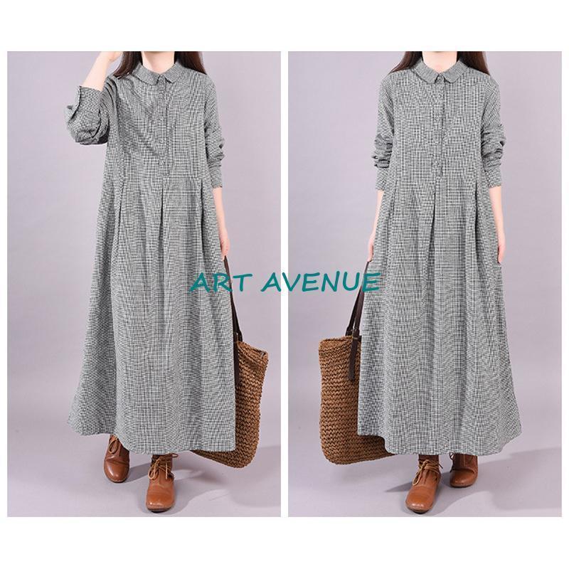 ワンピース 長袖 秋 ロングワンピース 秋 40代 レディース チェック柄 マキシ シャツワンピース ギンガムチェック 体型カバー 大きいサイズ 春 ワンピース 長袖 秋 ロングワンピース 秋 40代 レディース チェック柄 マキシ シャツワンピース ギンガムチェック 体型カバー 大きいサイズ 春