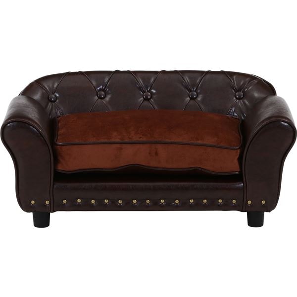 ペットソファ（チェスターフィールド風） BR ブラウン