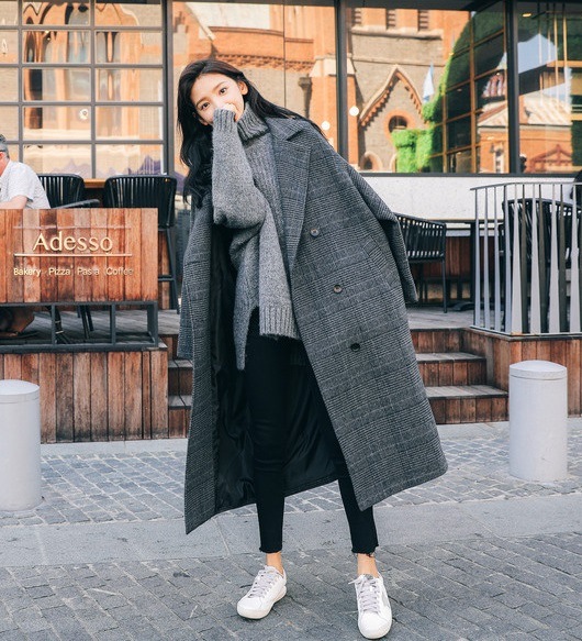 チェックコート レディース 冬服 韓国 レディース服激安大特価 高品質 チェックコート レディース 冬服 韓国 レディース服激安大特価 高品質