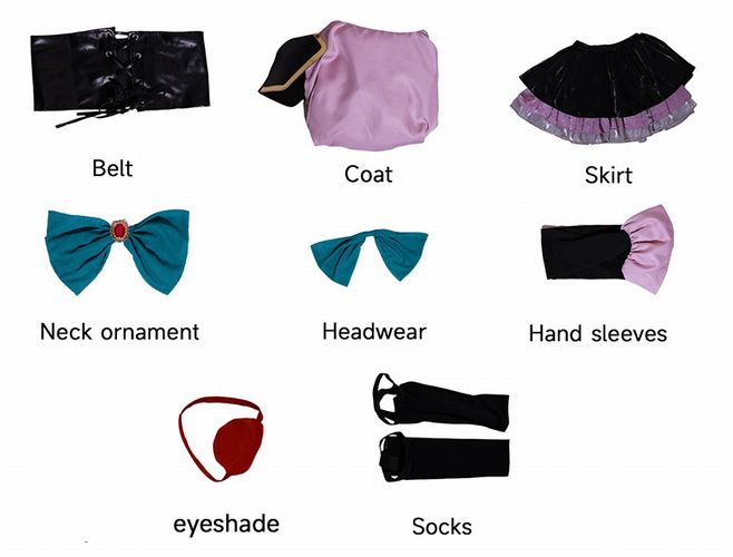 中二病でも恋がしたい 風 中二病 厨二病 小鳥遊六花 たかなしりっか コスチューム コスプレ衣装 8点セット サイズ XS―XXXL 中二病でも恋がしたい 風 中二病 厨二病 小鳥遊六花 たかなしりっか コスチューム コスプレ衣装 8点セット サイズ XS―XXXL