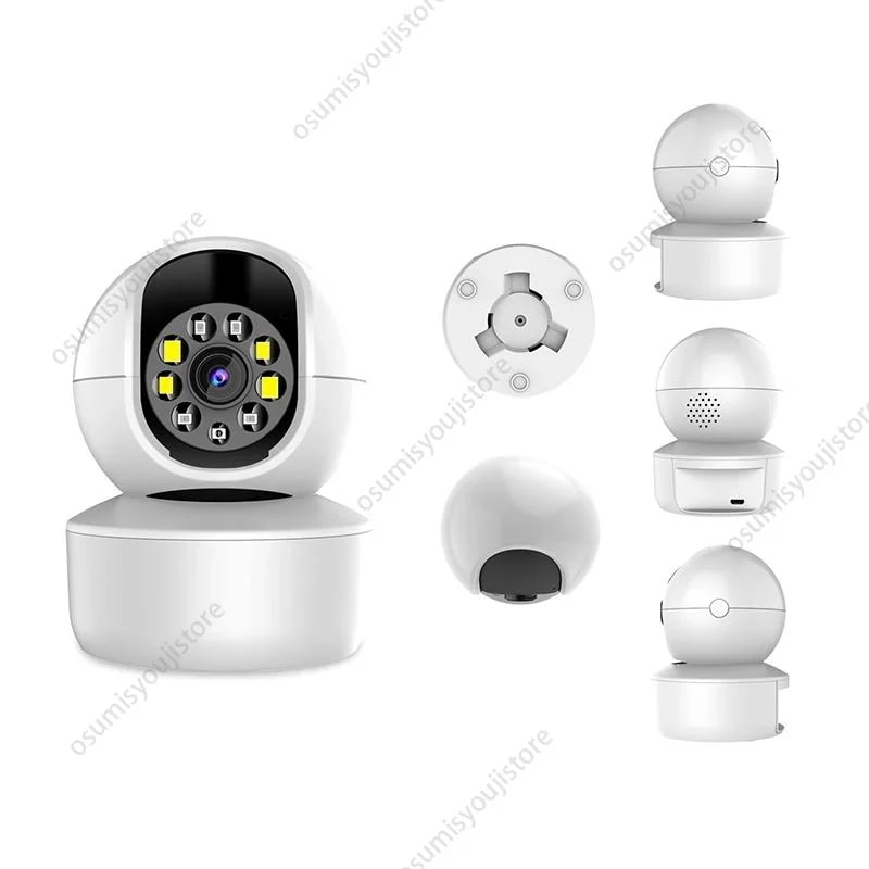 【急速出荷】防犯カメラ ワイヤレス wifi対応 スマホ連動 家庭用 監視カメラセット 室内 駐車場用 60度回転 自動追跡 見守りカメラ 高齢者 ペット 2Ｇカード付 防犯グッズ