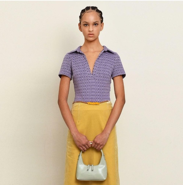 【MARGESHERWOOD】 HOBO MINI+STRAP : PISTACHIO CRINKLE 【MARGESHERWOOD】 HOBO MINI+STRAP : PISTACHIO CRINKLE