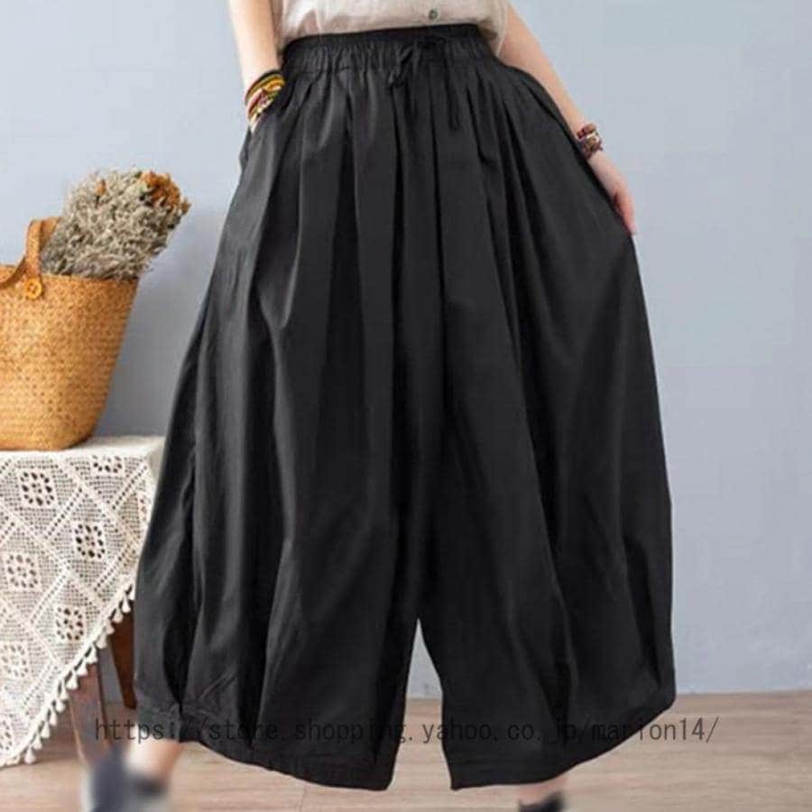 サルンツ ロングパンツ ワイドパンツ 麻 ゆったり 通気 ウゴム レディース ンパンツ ボ ガウチョパンツ 無地 ゆったり 麻 サルンツ ロングパンツ ワイドパンツ 麻 ゆったり 通気 ウゴム レディース ンパンツ ボ ガウチョパンツ 無地 ゆったり 麻