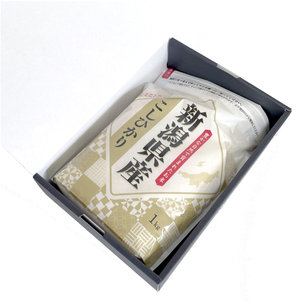 お祝い 新潟産コシヒカリ 1キロ ＋ ギフト券 2枚 セット お祝い返し 半返し