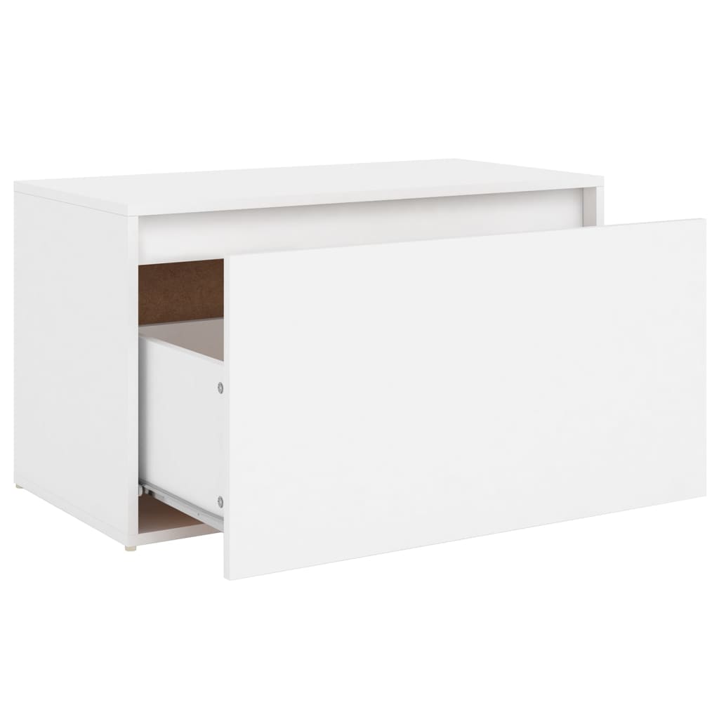 ホールベンチ 80x40x45 cm ホワイト エンジニアリングウッド baskapel.nl