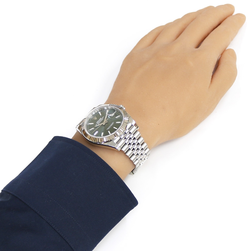 ロレックス デイトジャスト オイスターパーペチュアル 腕時計 ステンレススチール 126334 自動巻き 1年保証 ROLEX 中古 美品