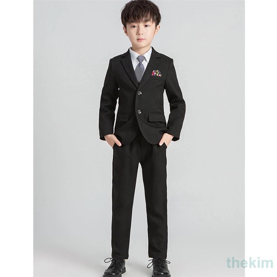 卒業式 スーツ 5点セット 入学式 卒園式 セットアップ フォーマル キッズ 男の子 子供服 ストライプ ボーイズスーツ 発表会 冠婚葬祭
