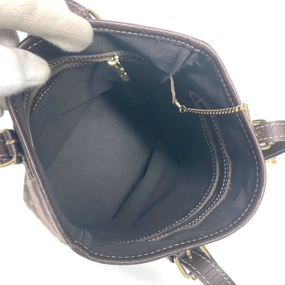 ショルダーバッグ M95226 バケットPM モノグラムミニ ポーチ付き カバン 肩掛け トートバッグ ばけつ型 モノグラムミニキャンバス フザン ブラウン